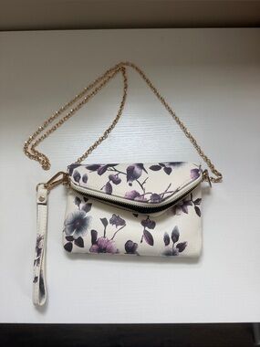Floral Print Crossbody Bag or Clutch